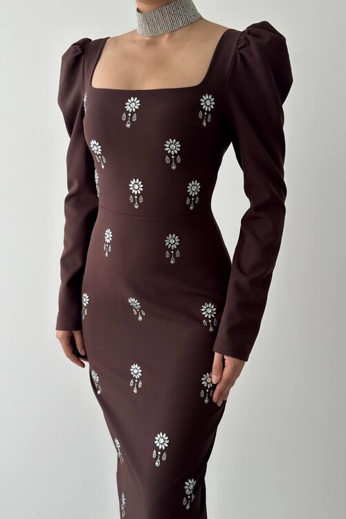 Pera Stone Detailed Dress