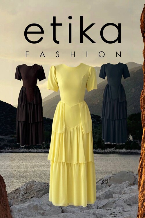 Pola Sırt Korsaj Detaylı Elbise