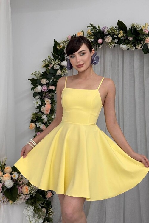 Pole İp Askılı Elbise