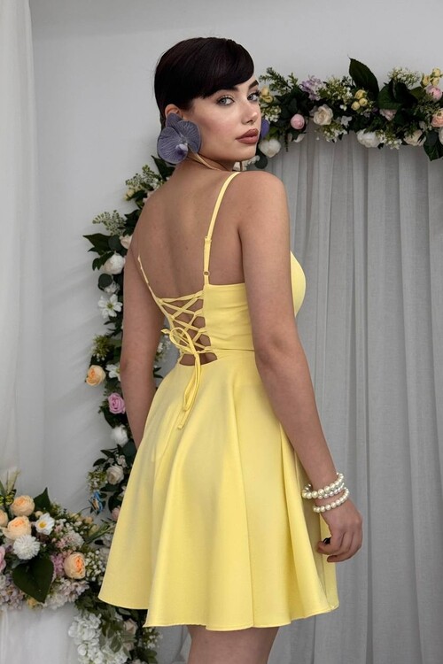 Pole İp Askılı Elbise