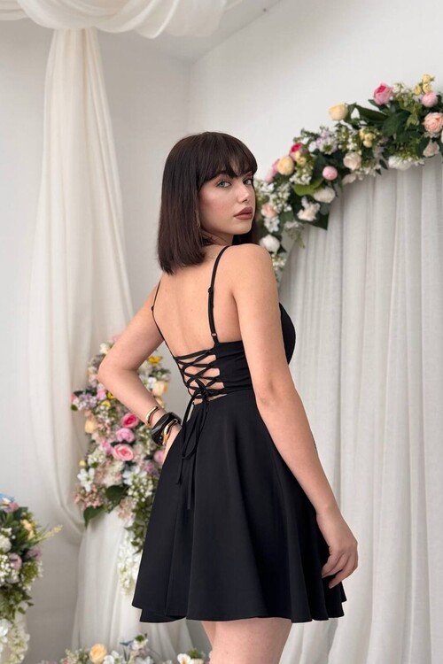 Pole İp Askılı Elbise