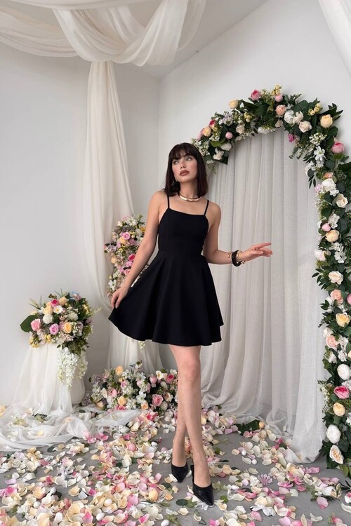 Pole İp Askılı Elbise