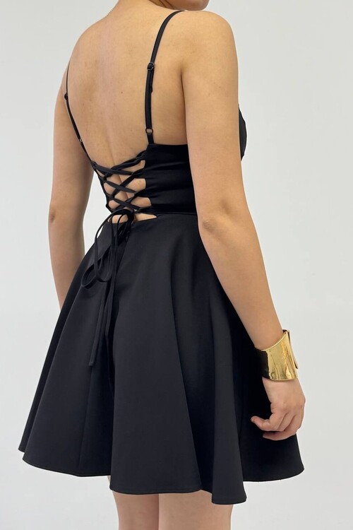 Pole İp Askılı Elbise