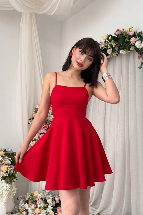 Pole İp Askılı Elbise