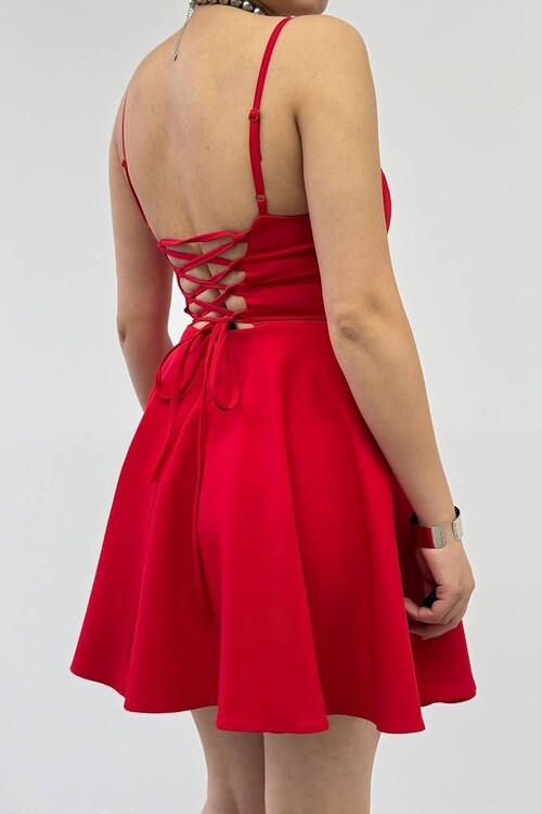 Pole İp Askılı Elbise