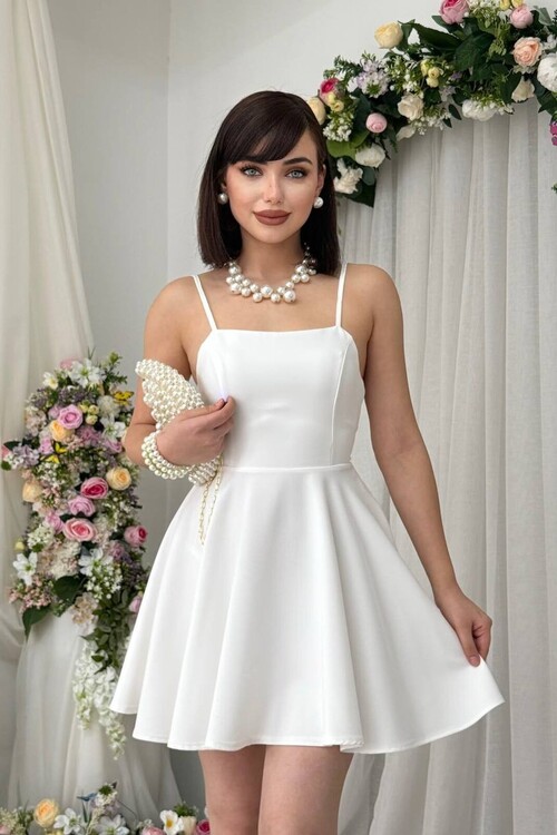 Pole İp Askılı Elbise