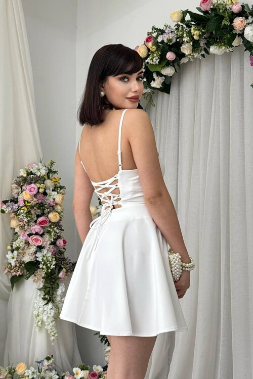 Pole İp Askılı Elbise