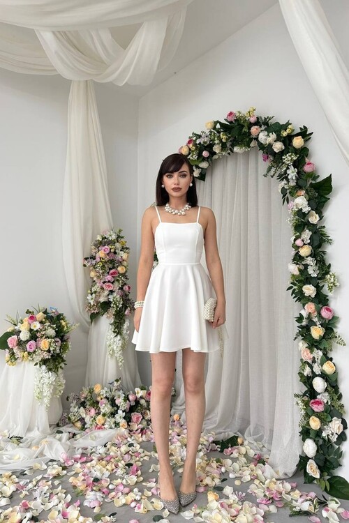 Pole İp Askılı Elbise