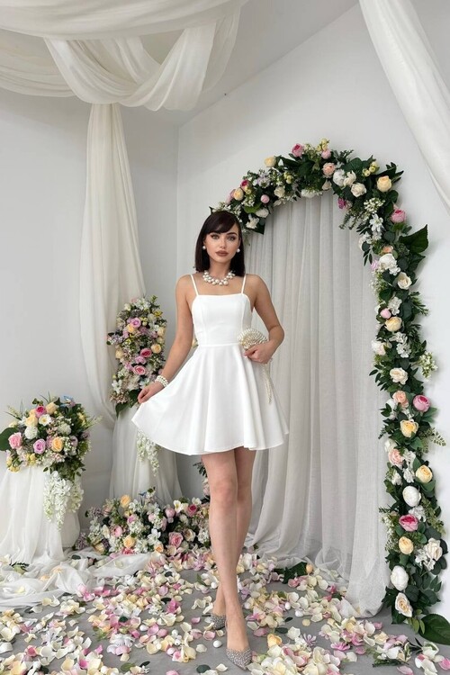 Pole İp Askılı Elbise