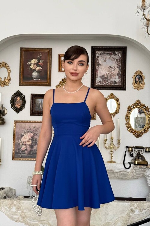 Pole İp Askılı Elbise