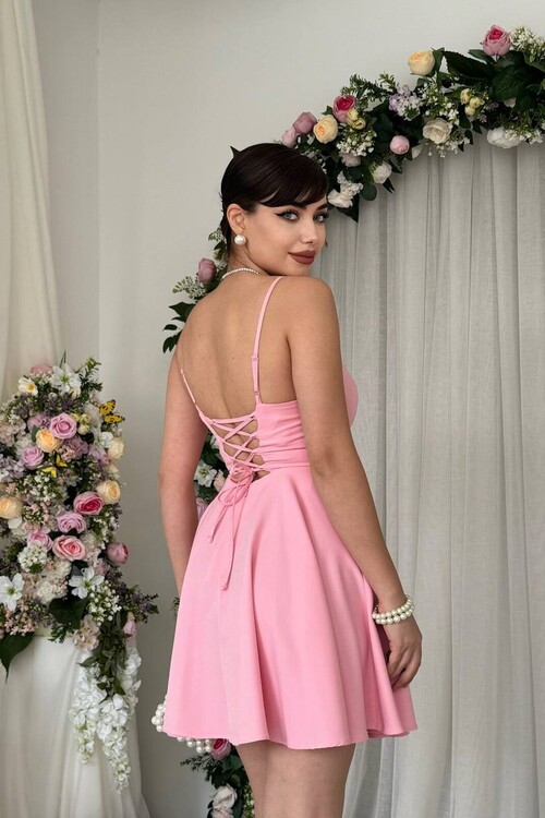 Pole İp Askılı Elbise