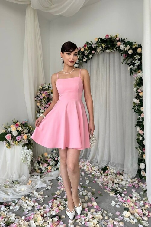 Pole İp Askılı Elbise