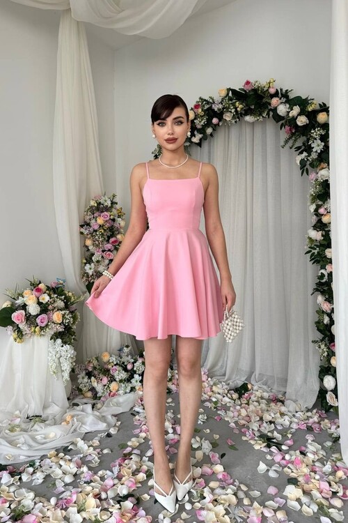 Pole İp Askılı Elbise