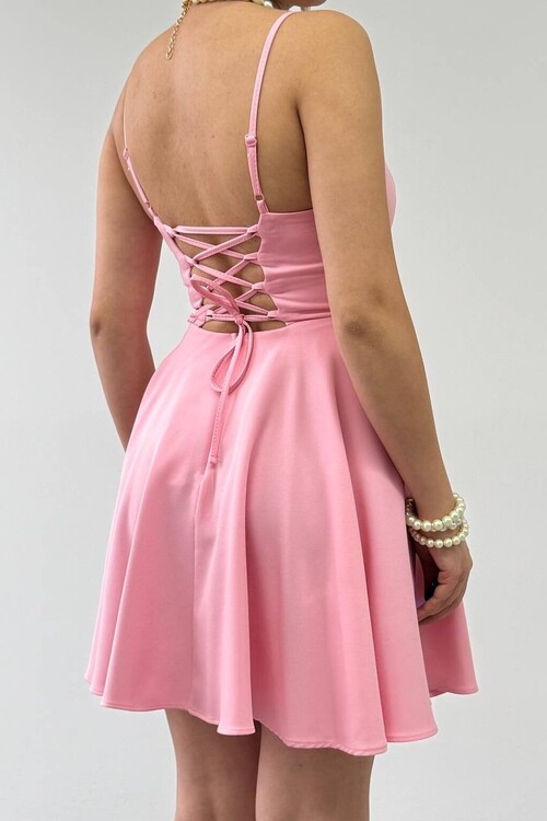 Pole İp Askılı Elbise