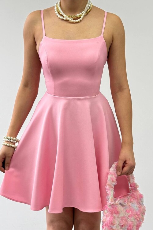 Pole İp Askılı Elbise