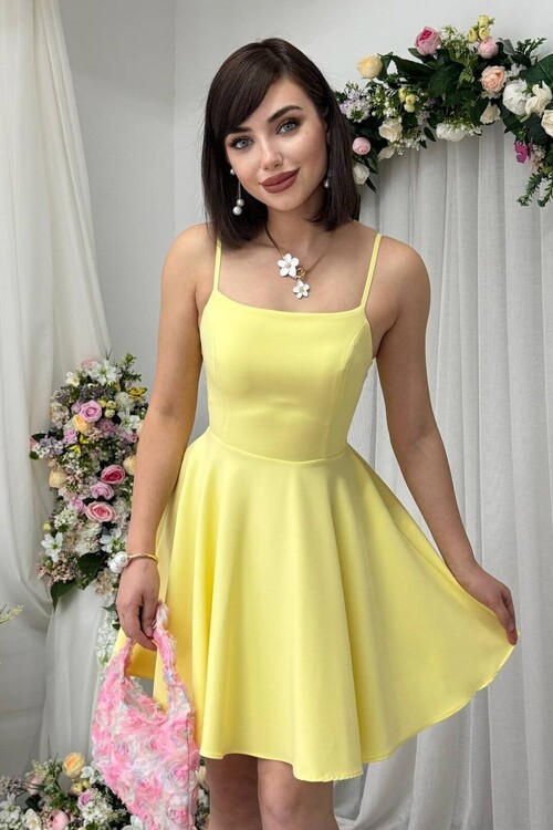 Pole İp Askılı Elbise