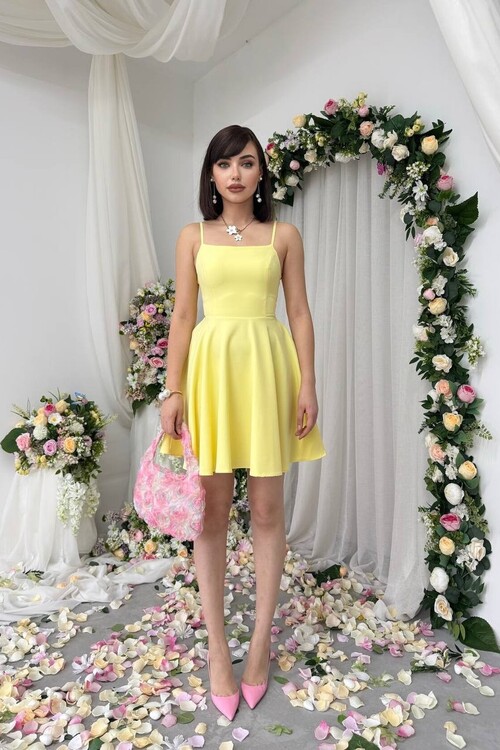 Pole İp Askılı Elbise