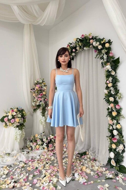 Pole İp Askılı Elbise