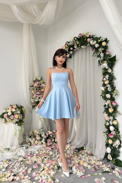 Pole İp Askılı Elbise