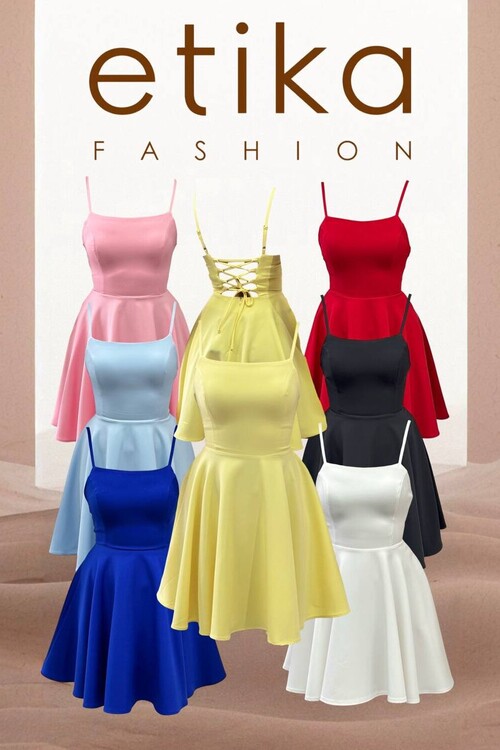 Pole İp Askılı Elbise