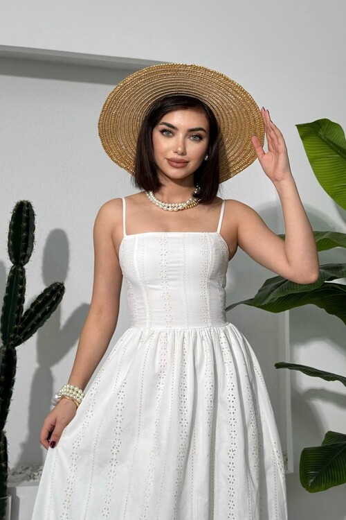 Rona İp Askılı Elbise