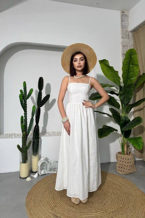 Rona İp Askılı Elbise