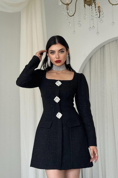 Sassa Button Detailed Dress