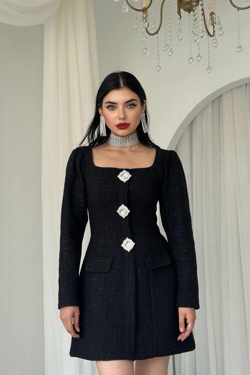 Sassa Button Detailed Dress