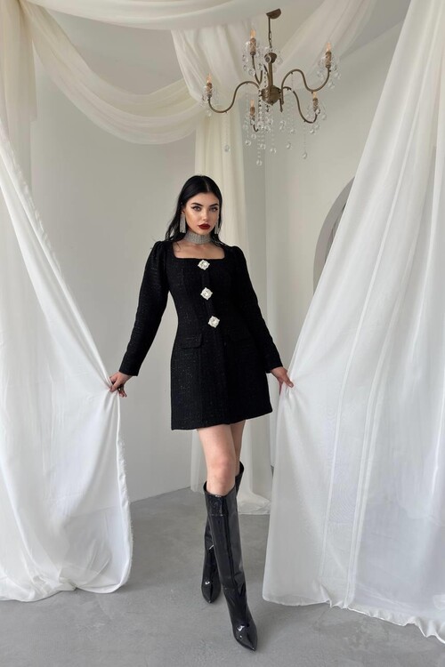 Sassa Button Detailed Dress