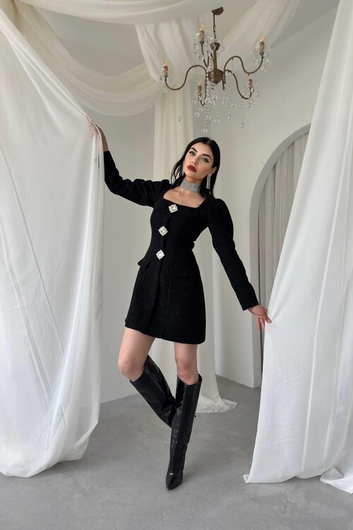 Sassa Button Detailed Dress