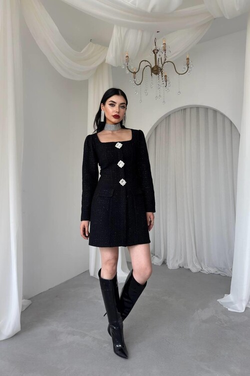 Sassa Button Detailed Dress