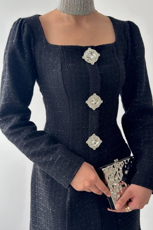 Sassa Button Detailed Dress