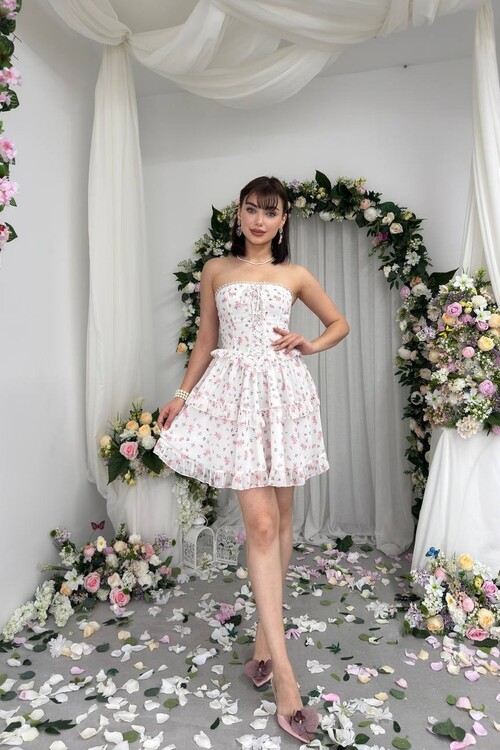 Sesura Straplez Elbise