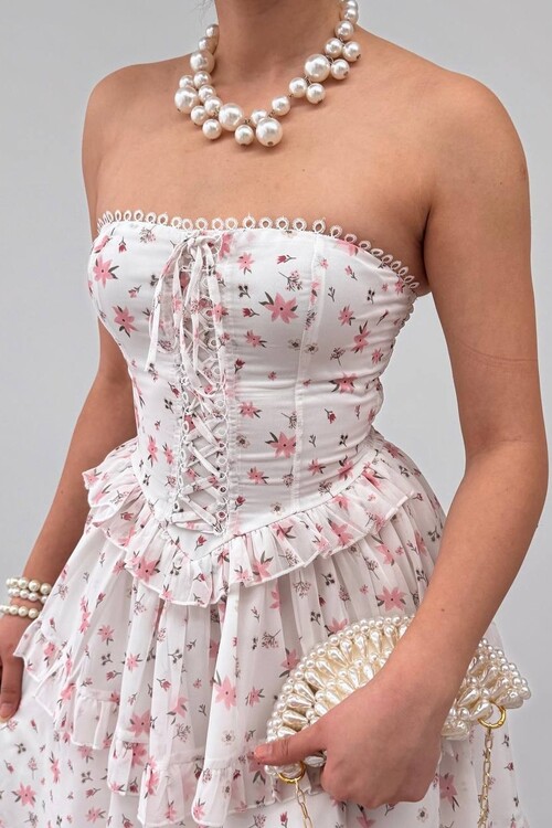 Sesura Straplez Elbise