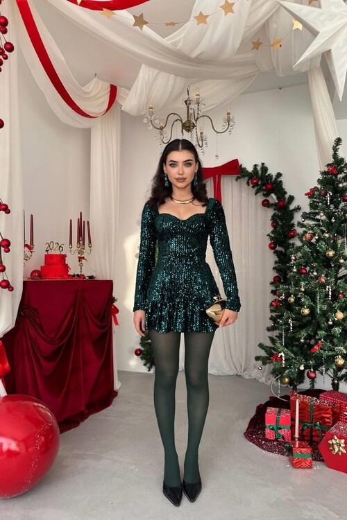 Sezi Sequin Sequin Dress