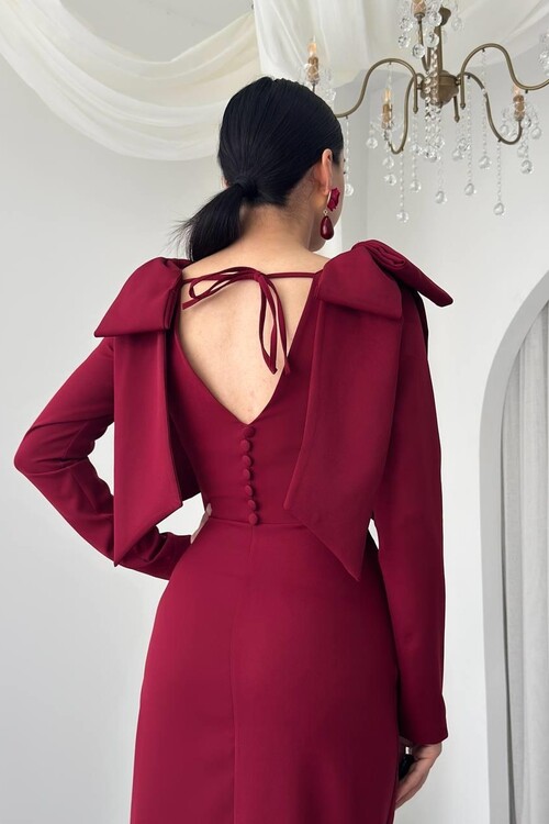 Tıv Bağcık & Düğme Detaylı Elbise