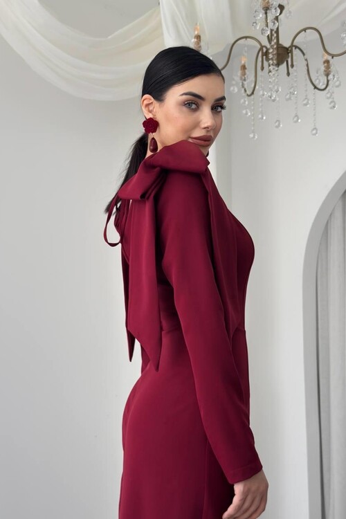 Tıv Bağcık & Düğme Detaylı Elbise