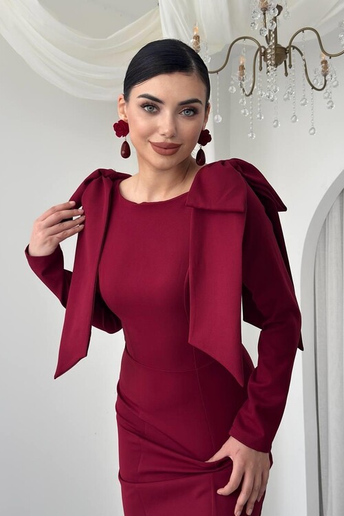 Tıv Bağcık & Düğme Detaylı Elbise