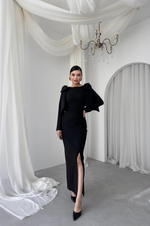 Tıv Bağcık & Düğme Detaylı Elbise