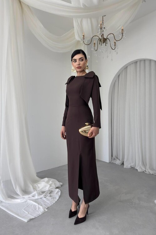 Tıv Bağcık & Düğme Detaylı Elbise