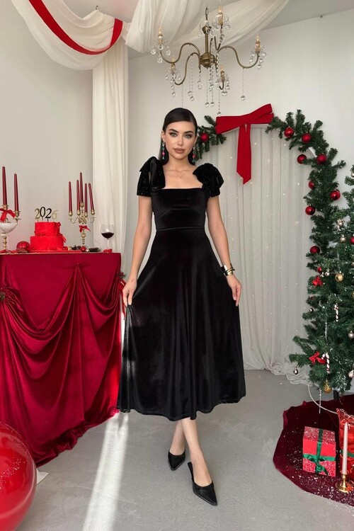 Vesis Shoulder Tie Dress