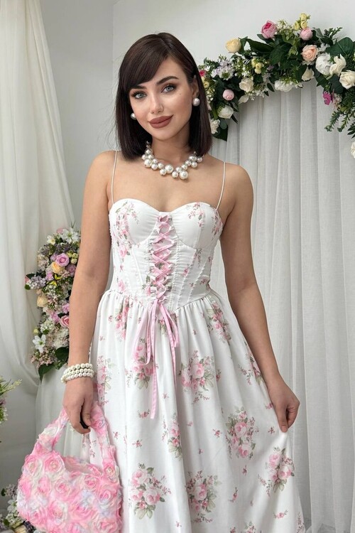 Vrone Bağcık Detaylı Elbise