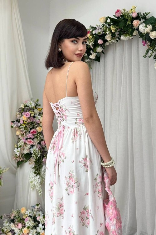 Vrone Bağcık Detaylı Elbise