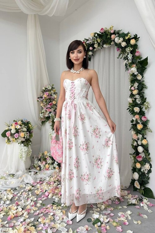 Vrone Bağcık Detaylı Elbise