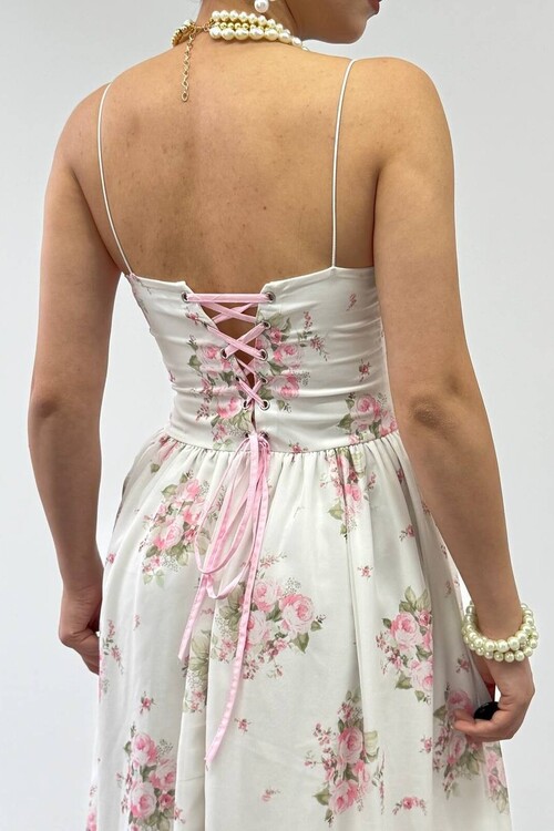 Vrone Bağcık Detaylı Elbise