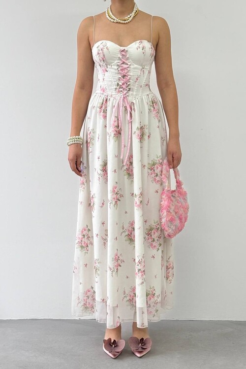 Vrone Bağcık Detaylı Elbise