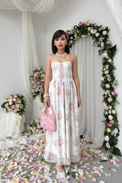 Vrone Bağcık Detaylı Elbise