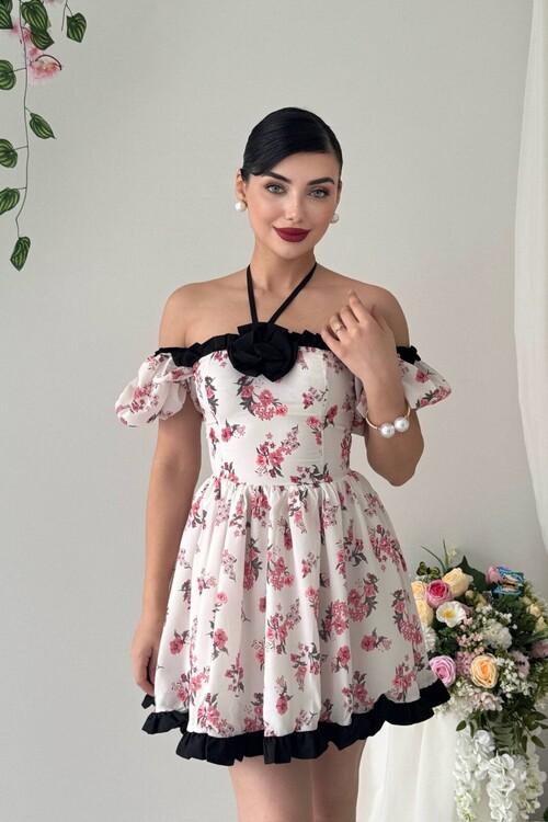 Wismar Gül Detay Elbise