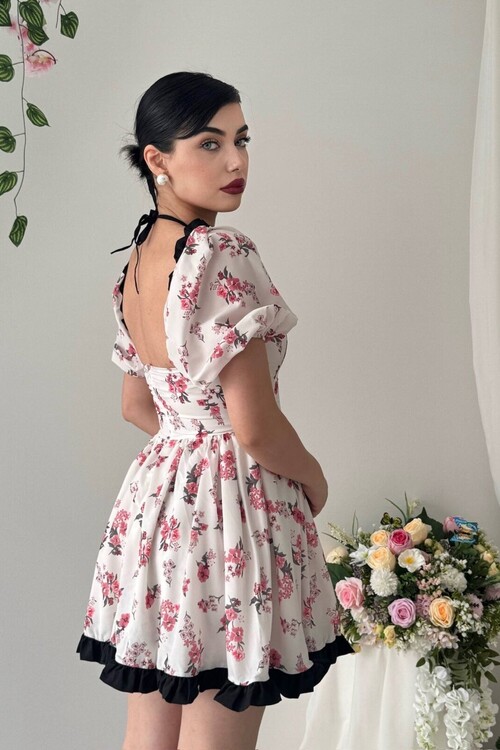 Wismar Gül Detay Elbise