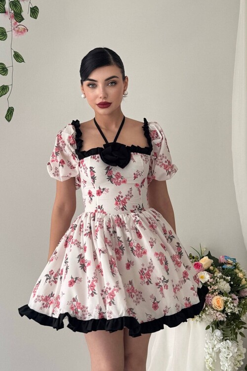 Wismar Gül Detay Elbise